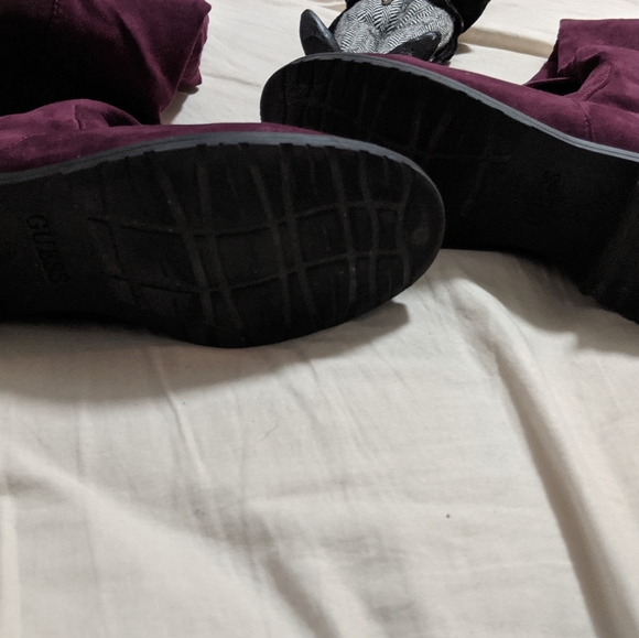 Beautiful Suede Plum Colour - Guess Boots - Picture 6 of 6